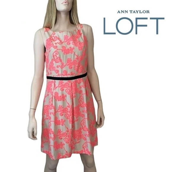 𝅺pretty Ann Taylor LOFT Rayon & Silk Blend Dress - Picture 1 of 13